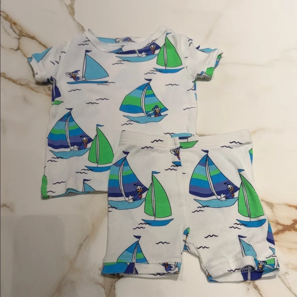Gap Baby Sailboat Outfit in Green and Blue